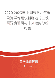 2020-2026年导航、气象及海洋专用仪器制造行业发展深度调研与未来趋势分析报告 海洋专用仪器制造